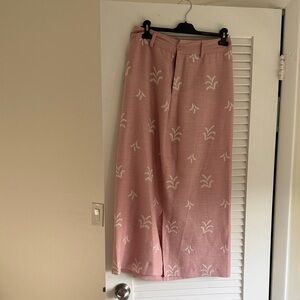 Elie Tahari Light Pink Skirt with White Detailing